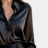 Satinasta Bluza s Ovratnikom