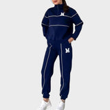 Ivkica ™ |Ležerni set od 2 dijela sa sweatshirtom i linijskim detaljem