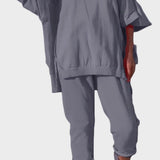Ema™ | Loungewear set s pulover gornjim dijelom i skraćenim hlačama