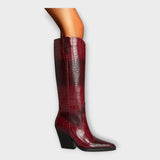 Greta ™ | Čizme s krokodilskim uzorkom i elegantnom petom