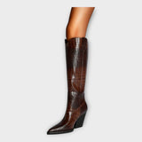 Greta ™ | Čizme s krokodilskim uzorkom i elegantnom petom