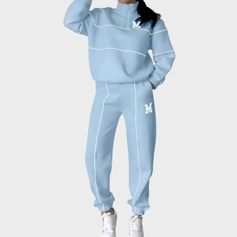 Ivkica ™ ｜Ležerni set od 2 dijela sa sweatshirtom i linijskim detaljem