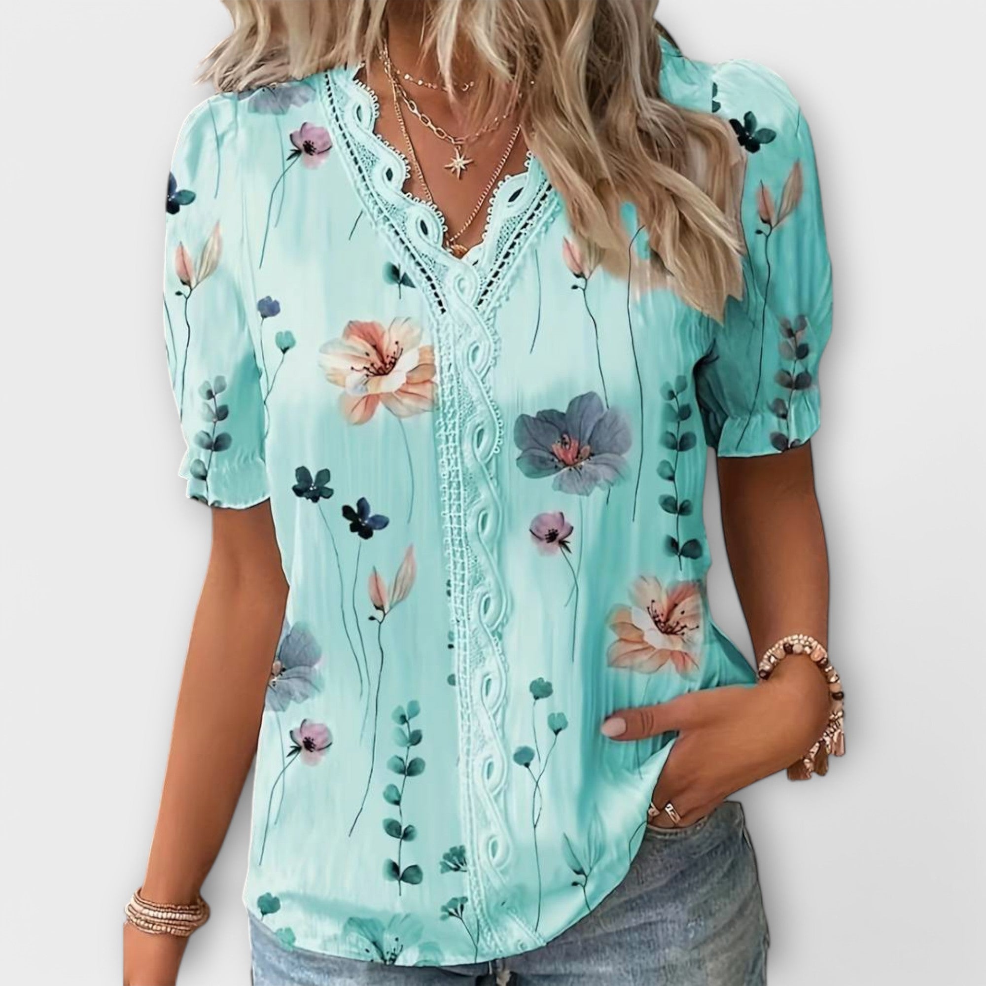Lila - Bluza s V izrezom
