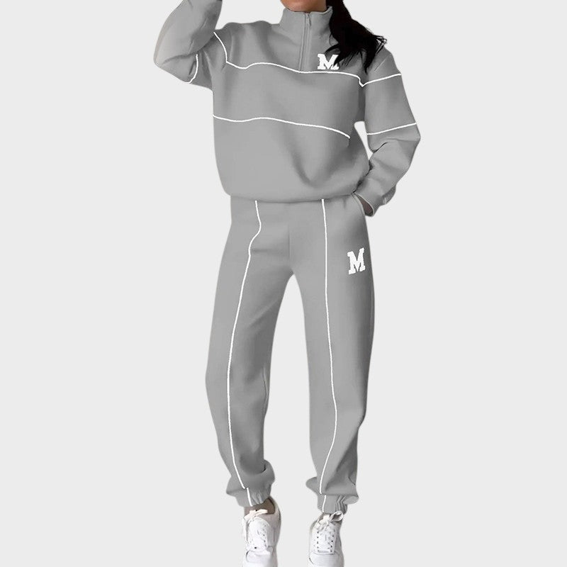 Ivkica ™ ｜Ležerni set od 2 dijela sa sweatshirtom i linijskim detaljem