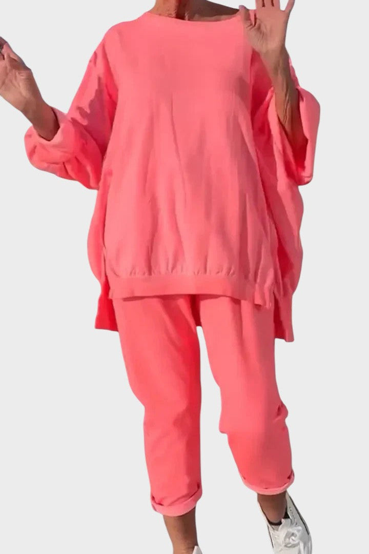Ema™ ｜ Loungewear set s pulover gornjim dijelom i skraćenim hlačama